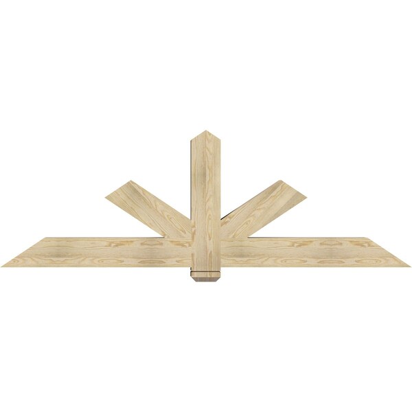 Ekena Millwork Kennewick Rough Sawn Timber Gable Bracket, Douglas Fir, 84"W x 28"H x 6"D x 6"F, 8/12 Pitch GBW084X28X0606KEN00RDF - main